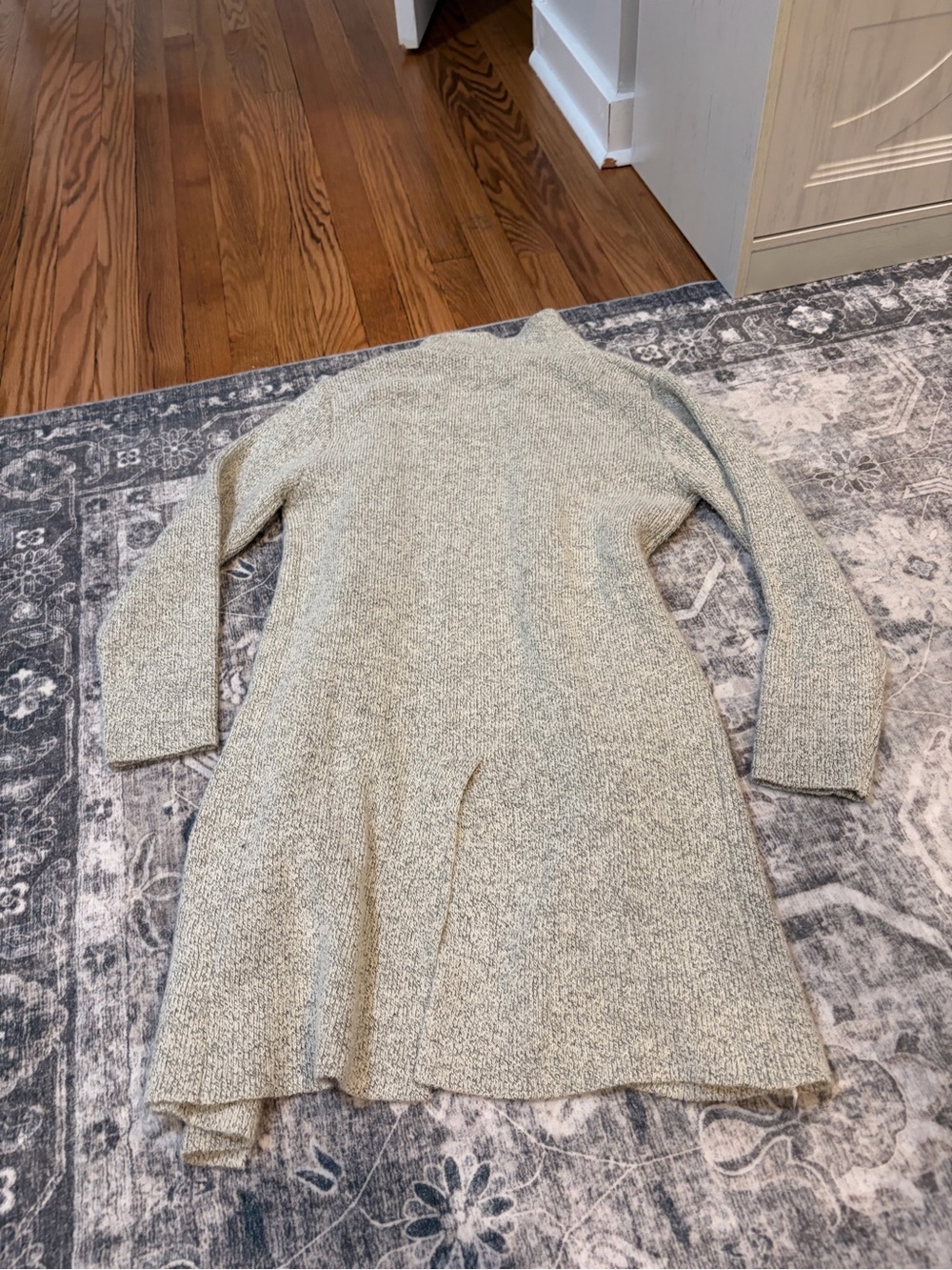 Monteau Gray Open Front Long Cardigan - Picture 3 of 3